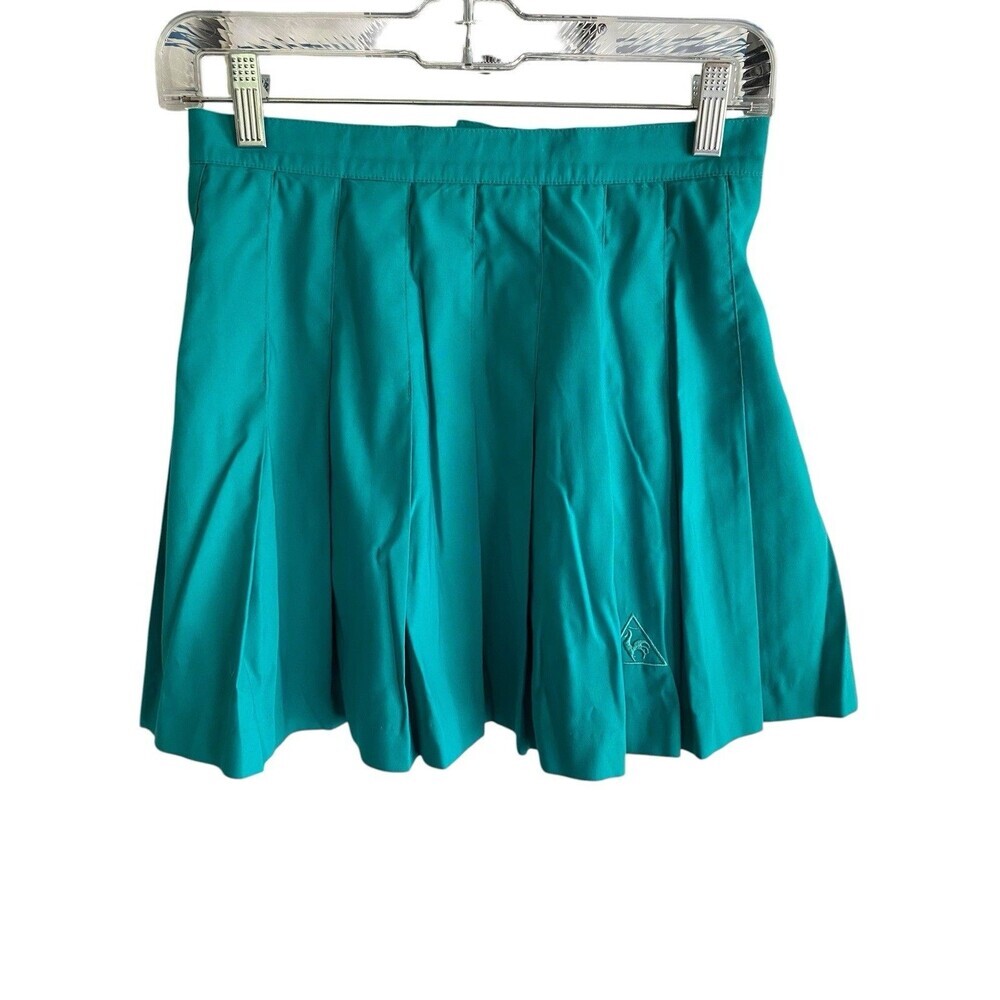 Le Coq Sportif  Skirt Womens 8 Turquoise Green Pleated Tennis Golf Mini USA